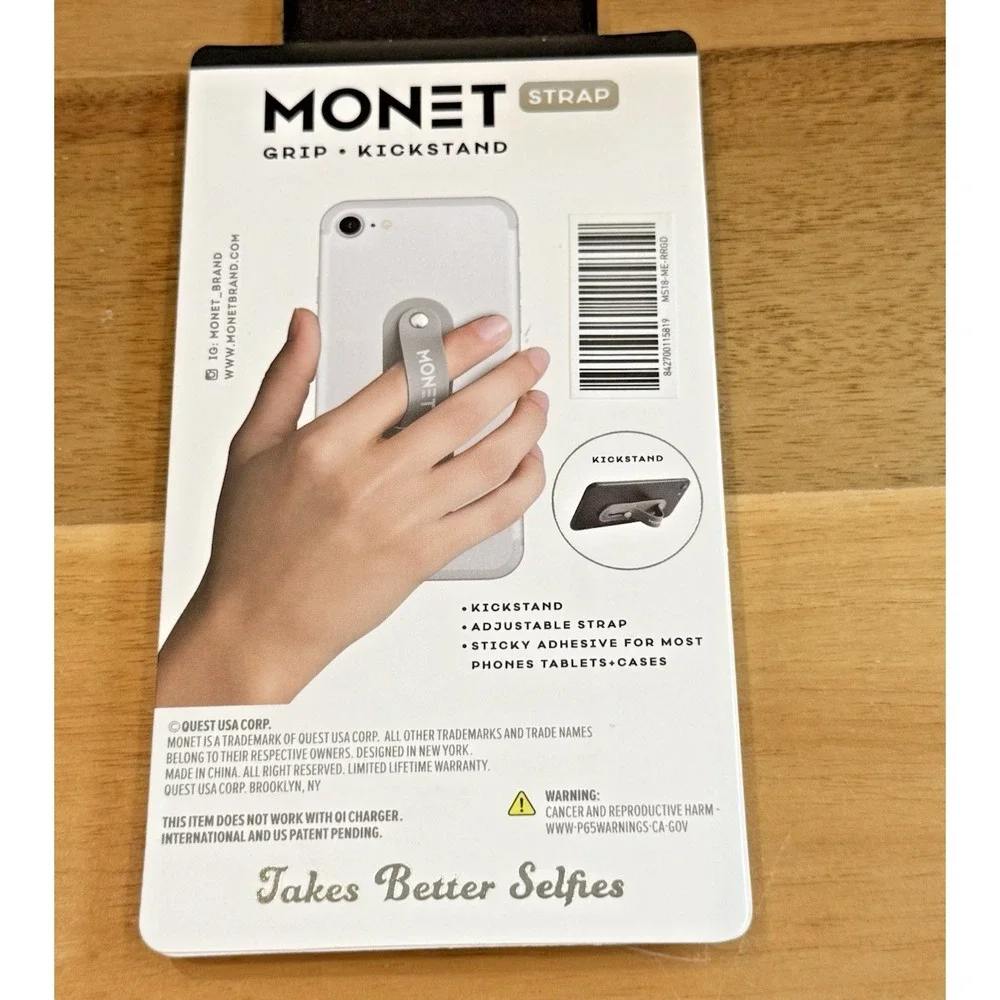 Set of 5 - Monet Strap Phone‎ Grip & Kickstand - Rose Gold / Pink